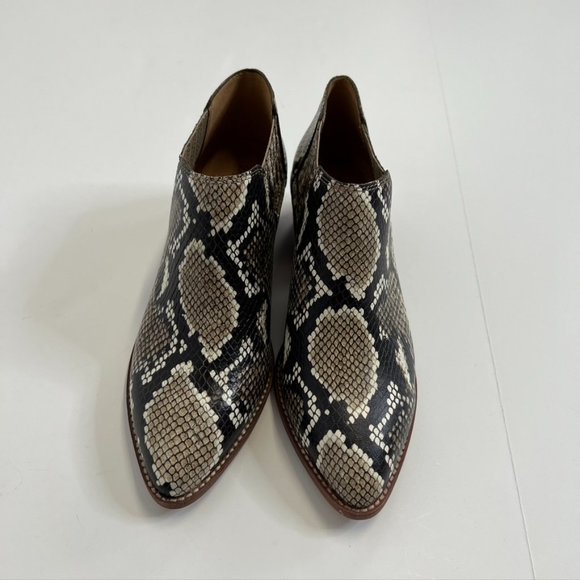 Madewell Low Chelsea Boot in snake embossed leather size 6 - Picture 2 of 7